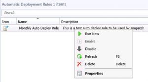 SCCM Auto Deployment Rule