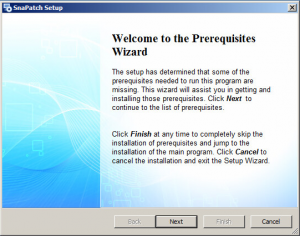 Snapatch Install PreReqs