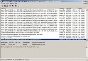 SCCM Client Updates Deployment Log