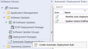 SCCM Automatic Deployment Rule