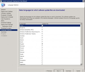 SCCM ADR Language Selection