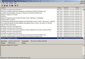 WSUS Control Log