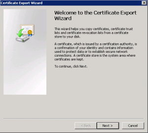 Certificate Export Wizard