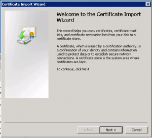 Certificate Import Wizard