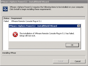 VMWare PowerCLI Installation error