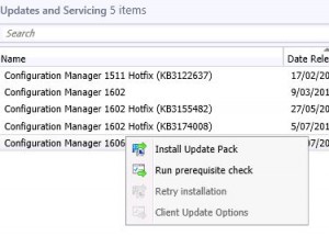 SCCM 1606 Prerequisite check