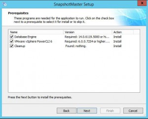 SnapShot Master Install Prereqs