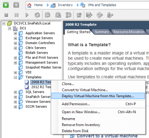 New Vmware Customisation