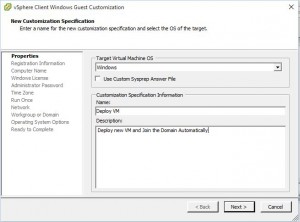 Vmware Customization Script