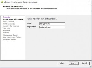 Vmware Customisation