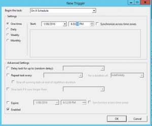 Schedule Vmware snapshot ScheduleTask