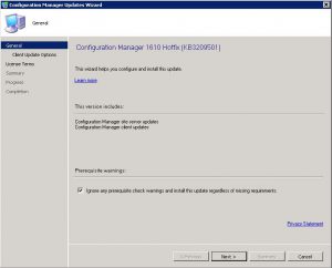 KB3209501 Install 2