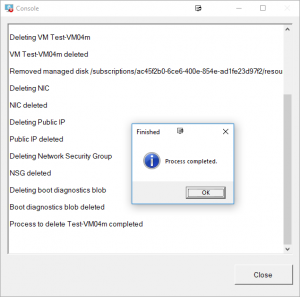 Azure VM Remover Finished