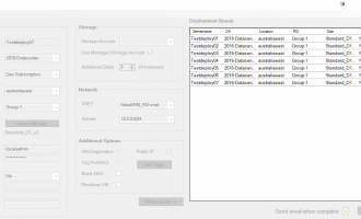 Azure VM Deployment Main Screen