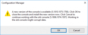 Sccm 1810 Upgrade Console Update