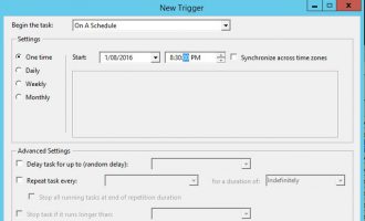 Schedule HyperV Checkpoint Schedule Task