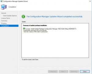 SCCM KB4500571 Completed