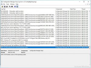 SCCM 1906 ConfigMgrSetup Log