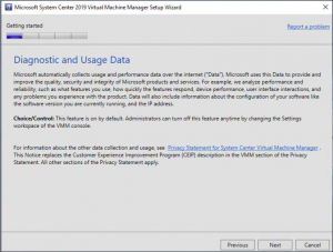 scvmm install diagnostics