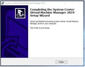 scvmm install extraction complete