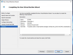 scvmm install vm deployment