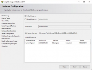 sql install instance