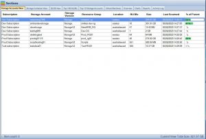 Cloud Storage Manager Azure Storage Accounts Tab