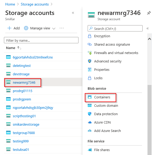 Azure Blog Container Size