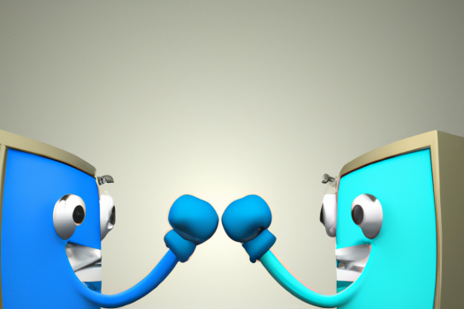 2 computers fighting