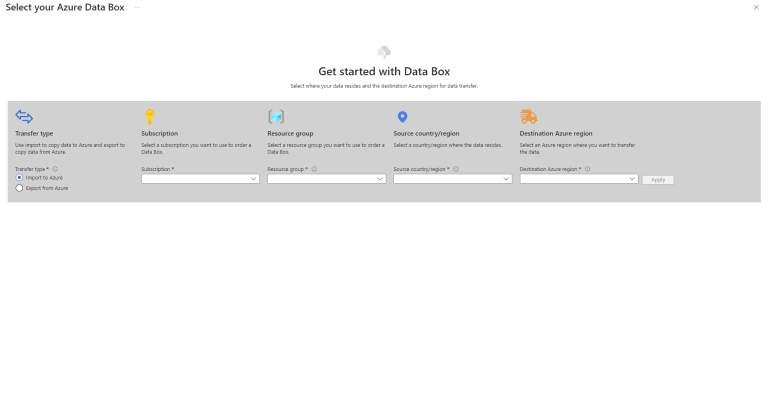 order azure databox