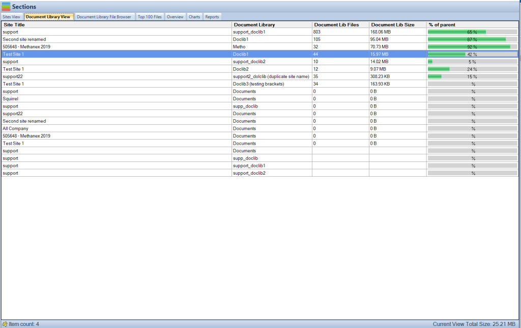 SharePoint Storage Explorer Doc Library View