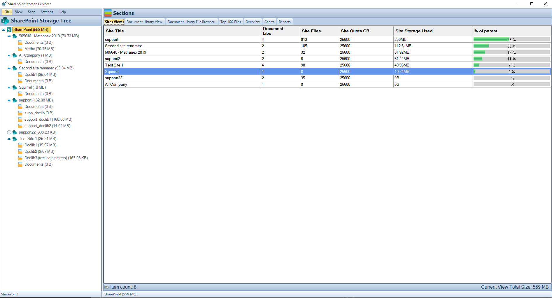 SharePoint Storage Explorer screenshot