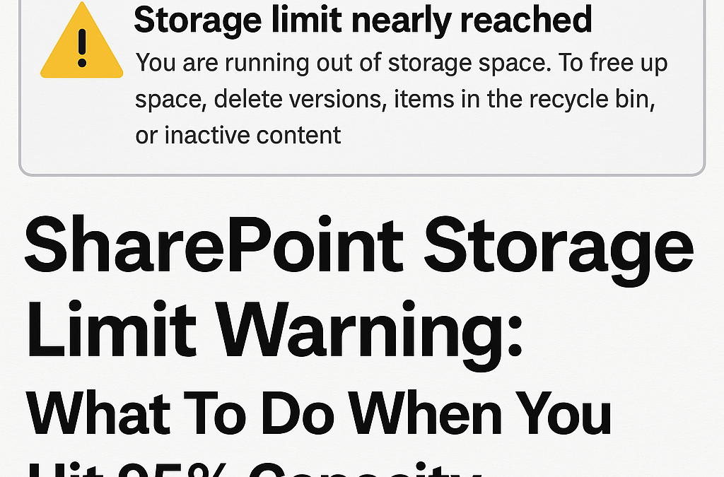 SharePoint Storage Limit Warning